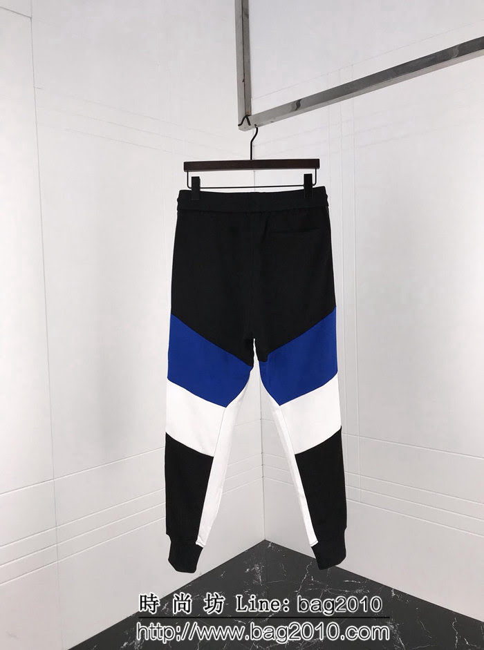 OFF-white 18SS秋冬織帶拼接 藍色漸變織帶 男款衛褲 ydi1240